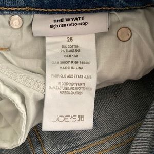 joe’s high rise retro crop jeans